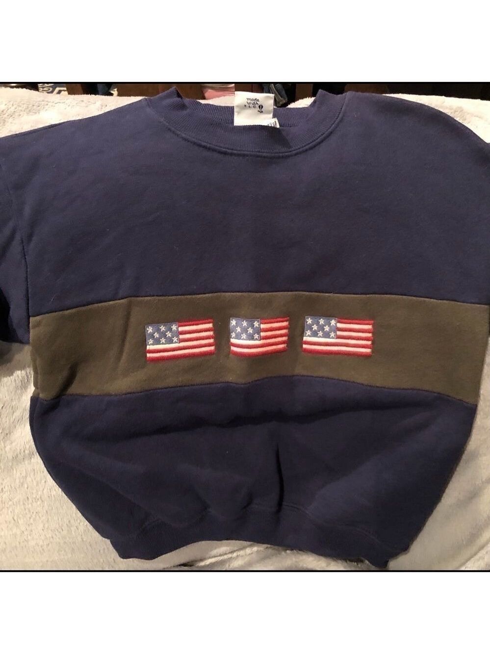 NWT Kids Size 6 Kitestrings USA Flag Sweatshirt